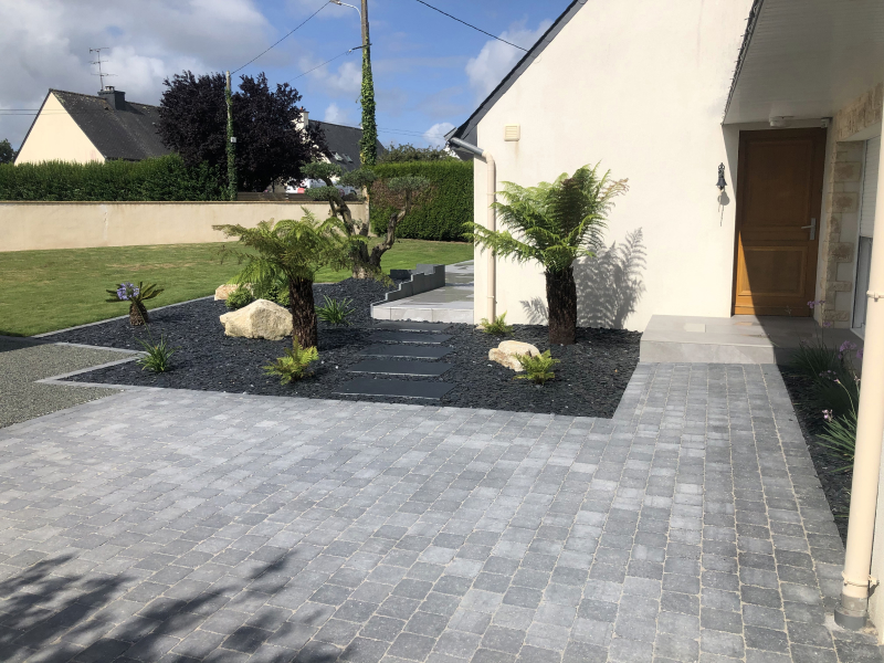 Jardin Dambiance Paysagiste Sarzeau COUR ALLEE TERRASSE 2