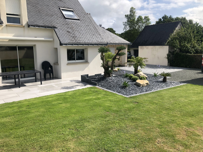 Jardin Dambiance Paysagiste Sarzeau COUR ALLEE TERRASSE 4