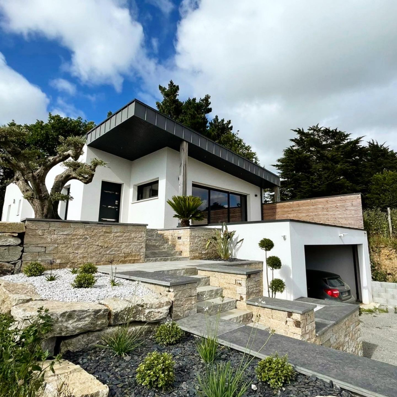 Jardin Dambiance Paysagiste Sarzeau Muret Pierre 1