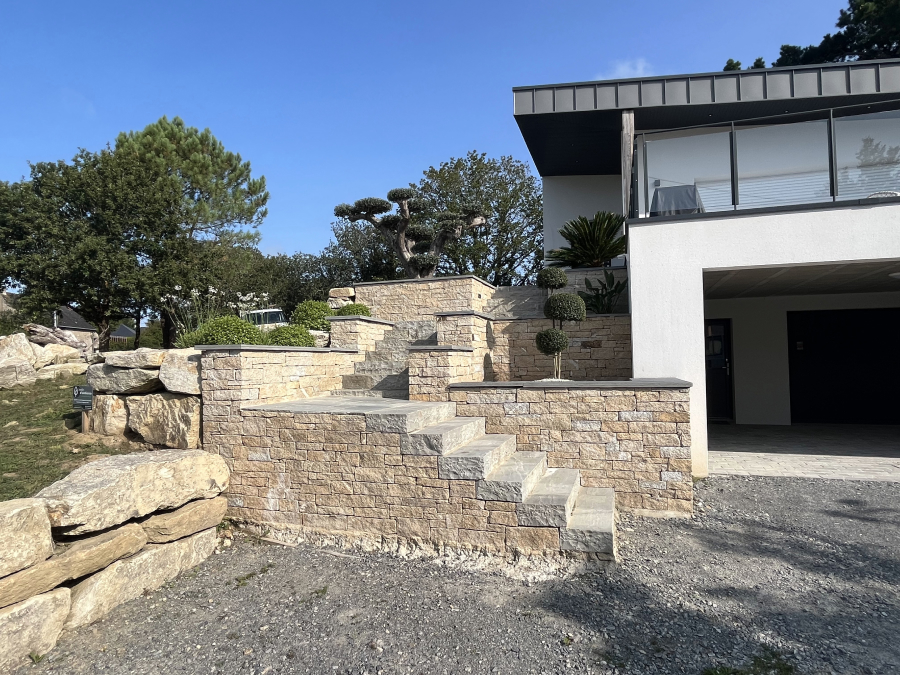 Jardin Dambiance Paysagiste Sarzeau Muret Pierre 17